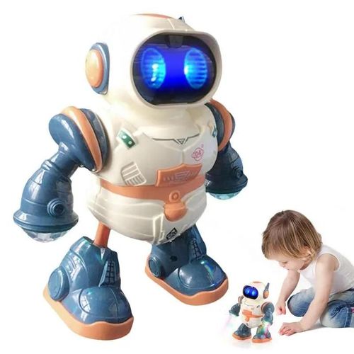 Jouet Robot électronique avec son, à piles, avec led, pour marcher et danser, noël