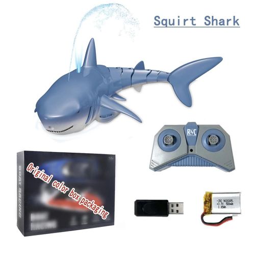 SquirtWater requin C2 - Rc baleine requin jouet Robots télécommande animaux Marine vie baignoire piscine électrique poissons enfants jouets de bain pour enfants garçons sous marin
