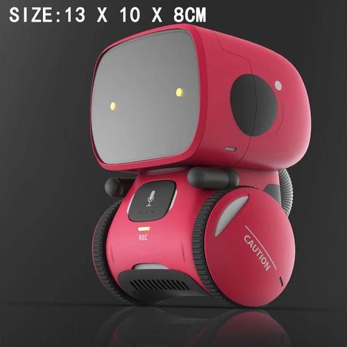Anglais rouge - Robot à télécommande vocale pour enfants, garçons de 2 à 4 ans, filles, jouet électrique Rc, tactile, danse, musique légère, cadeau