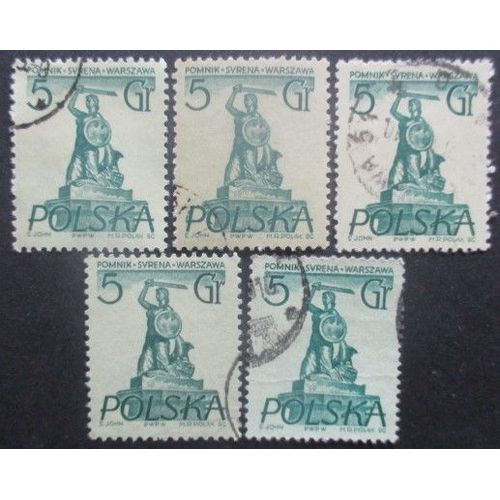 Pologne N°802 X 5 Oblitéré