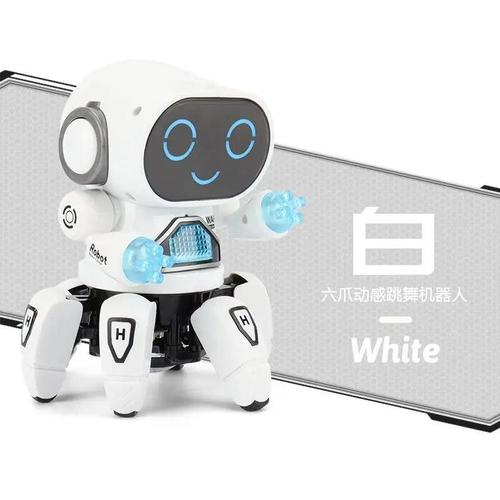 Blanc - Robot De Danse Électrique Animal De Compagnie, Jouets Musicaux Brillants, 6 Griffes, Pieuvre, Cadeau'anniversaire Interactif Pour Enfants, Nouvelle Collection