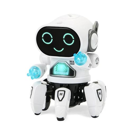 Six griffes blanches - Robot de danse électrique pour enfants, jouet Rock Light, musique, éducation précoce, marche, jouets pour garçons et filles