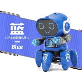 Bleu - Robot de danse électrique animal de compagnie, jouets musicaux brillants, 6 griffes, pieuvre, cadeau'anniversaire interactif pour enfants, nouvelle collection