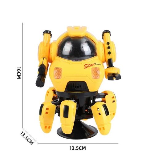 Jaune de guerre - Robot de danse électrique pour enfants, jouet Rock Light, musique, éducation précoce, marche, jouets pour garçons et filles