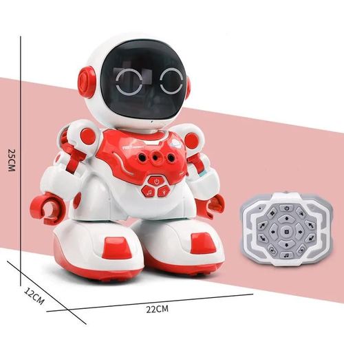 Rouge - Robot de programmation Intelligent en un clic, télécommande, musique dynamique, compagnon Parent enfant, lumières LED, jouet RC pour enfants