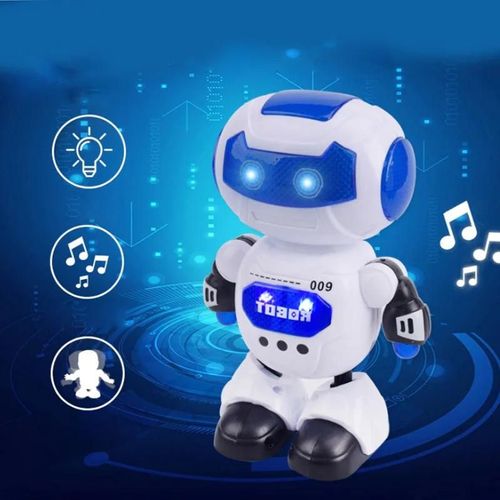 Robot éducatif B/O avec son et lumière led, meilleur cadeau de noël, amusant, danse, avec lumière et musique, offre spéciale