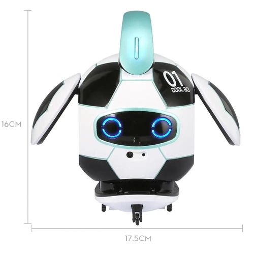 BLANC - Robot éducatif, contrôle des gestes RC, jouet intelligent, danse, musique, reconnaissance vocale, Dialogue, contrôle des gestes