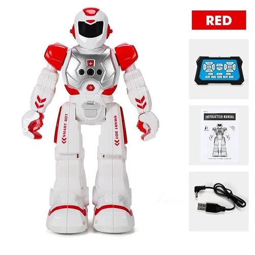 Rouge - Robot Éducatif Intelligent Programmable Par Intelligence Artificielle Pour Enfant, Capteur De Gestes, Chant, Danse, Jouet Interactif, Cadeau Idéal Pour Garçon