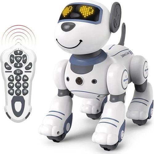 Chien robot télécommandé - Robot intelligent Emo, capteur de commande vocale de danse, Robot de chant, de danse, jouet de répétition pour enfants garçons et filles Robots de conversation