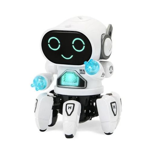 Robot dansant-Blanc - Robot intelligent pour chien RC, à commande vocale, Programmable, cascadeur, chanson, chien, jouet électronique interactif pour animaux de compagnie, pour garçons et filles