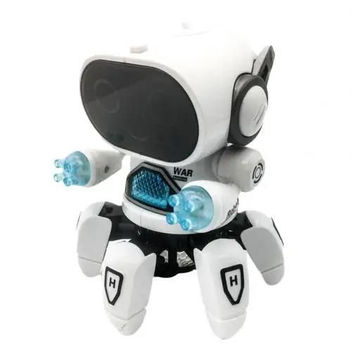 BLANC - Kids Dance Robots Music Toys LED 6 Claws Robot Birthday Gift Toys For Children Early Education Baby Toy Boys Girls