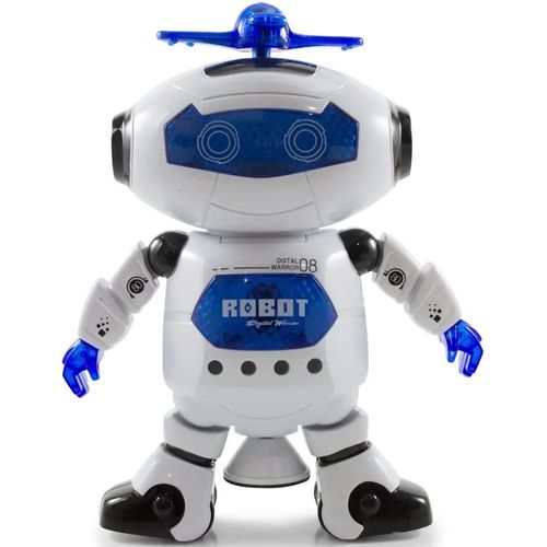 Noir - Robot électronique avec lumières clignotantes colorées et musicales, Robot de danse et de chant, jouet pour enfants