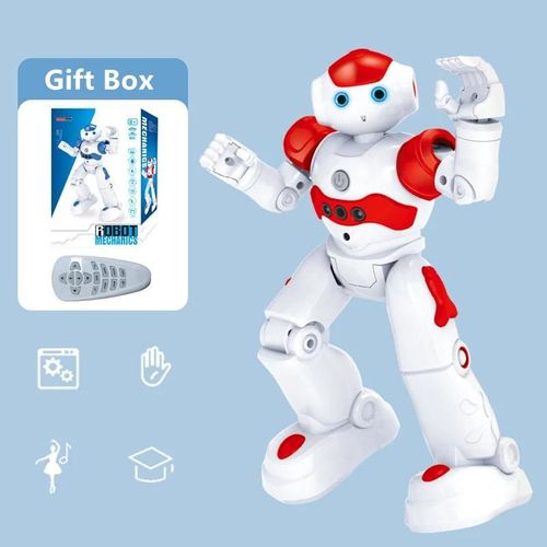 Rouge - Robot Intelligent RC avec capteur de geste, télécommande, jouets, Programmable, pour garçons et filles, musique, danse, jouet électronique