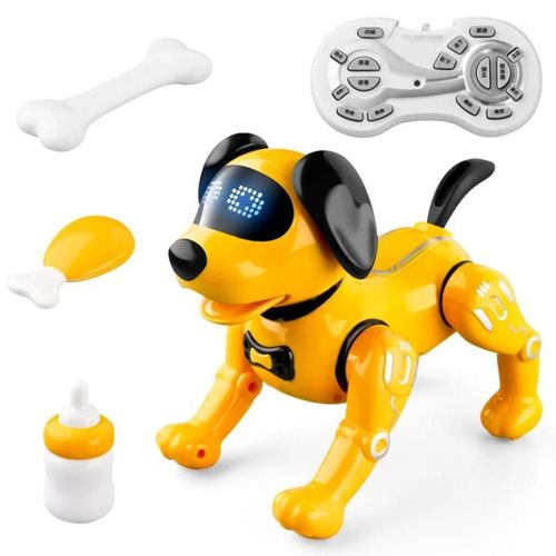 JAUNE - Robot électronique Intelligent pour animaux domestiques, 2.4G, contrôle à distance, programmable, sans fil, jouet parlant, cadeau'anniversaire pour enfants