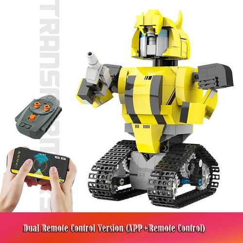 N°2435 - télécommande vocale électrique, Robot, bloc de construction assemblé, modèle de jouet, voiture, cadeau approprié