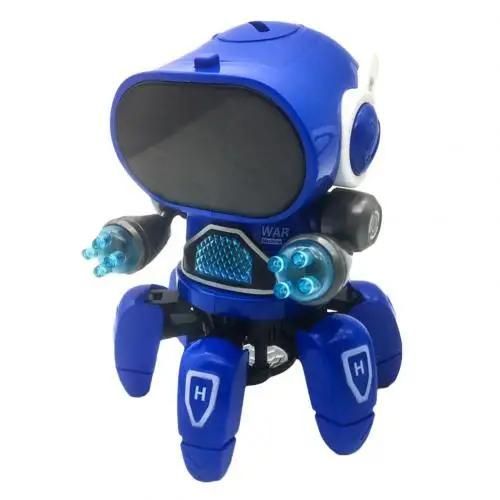 bleu - Kids Dance Robots Music Toys LED 6 Claws Robot Birthday Gift Toys For Children Early Education Baby Toy Boys Girls