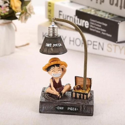 Veilleuse De Dessin Animé One Piece, Modèle Luffy Kawaii, Veilleuse Pour La Décoration De La Maison, Lampe De Bureau, Artisanat En Résine