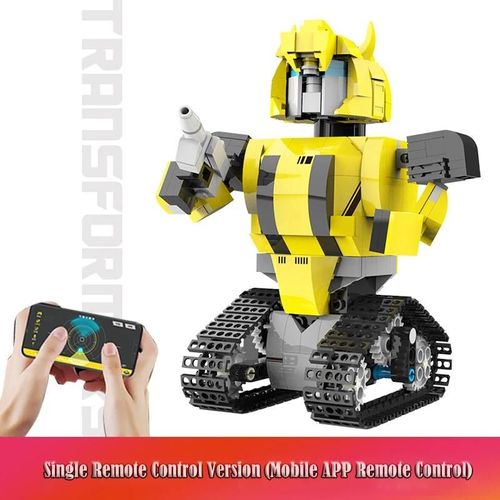 N°2439 - télécommande vocale électrique, Robot, bloc de construction assemblé, modèle de jouet, voiture, cadeau approprié