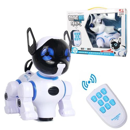 BLANC - Robot électronique intelligent pour animaux domestiques, télécommande pour chien, marche, chant, danse, jouets éducatifs RC pour enfants