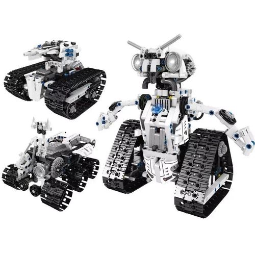 Robot télécommandé électrique RC réservoir voiture RC blocs de construction à assembler, jouets de programmation, présentation cadeau pour enfants