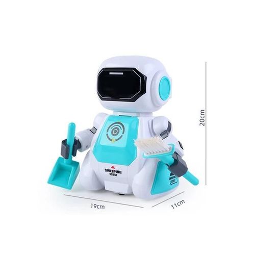 bleu - Robot de balayage télécommandé 2.4G, avec musique de marche, danse, Eey Flash Light, jouets éducatifs pour enfants, histoire'animaux