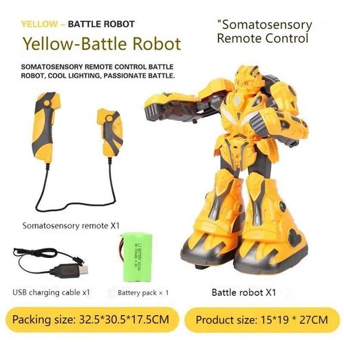 A2 - Robot de combat à Induction somatosensoriel 2.4g, parc'attractions, éclairage musical, grande paire de jouets de boxe interactifs, cadeau'anniversaire