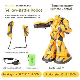 A2 - Robot de combat à Induction somatosensoriel 2.4g, parc'attractions, éclairage musical, grande paire de jouets de boxe interactifs, cadeau'anniversaire