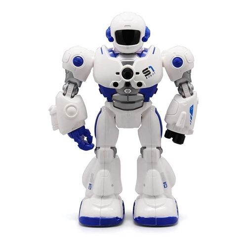bleu - Robot Intelligent Télécommandé, Peut Chanter, Danser, Capteur De Gestes, Programmation De Combat, Jouet De Police Mécanique Intelligent