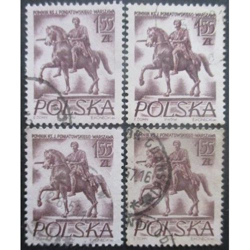 Pologne N°809a X 4 Oblitéré