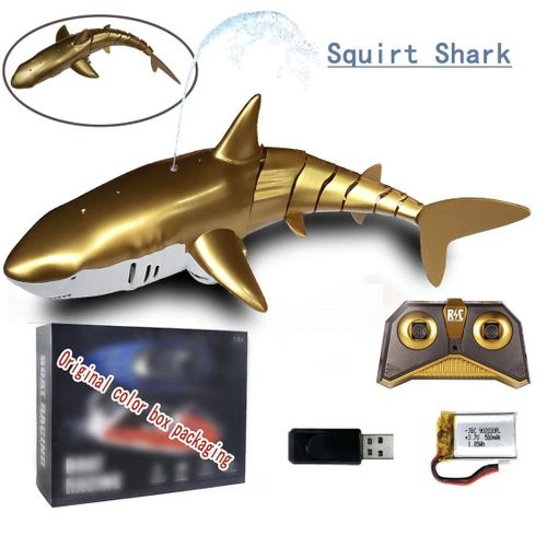 SquirtWater requin A2 - Robot Télécommandé En Forme De Baleine Ou De Requin, Jouet De Bain Pour Enfant, Animaux Marins, Poisson Électrique, Sous-marin