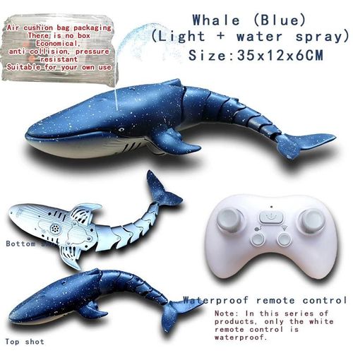 Baleine d'eau Squirt B1 - Robot Télécommandé En Forme De Baleine Ou De Requin, Jouet De Bain Pour Enfant, Animaux Marins, Poisson Électrique, Sous-marin