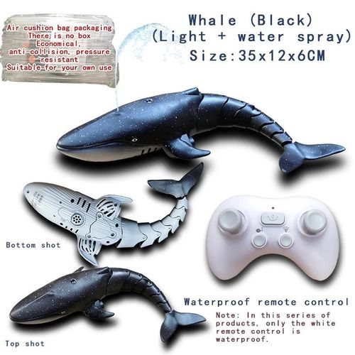 SquirtBalle d'eau A1 - Robot Télécommandé En Forme De Baleine Ou De Requin, Jouet De Bain Pour Enfant, Animaux Marins, Poisson Électrique, Sous-marin