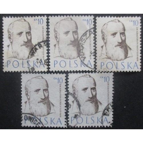 Pologne N°893 X 5 Oblitéré