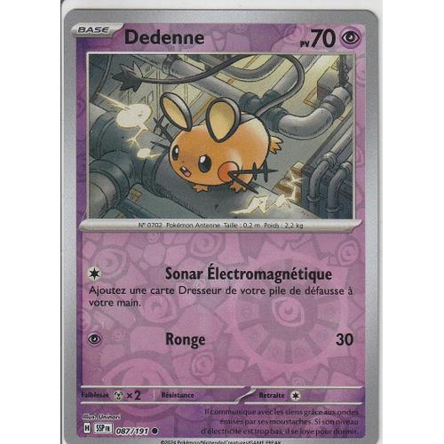 Carte Pokémon - Dedenne - 087/191 - Reverse - Ev8 Etincelles Déferlantes