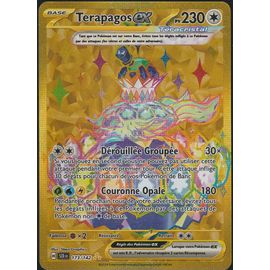 Carte Pokémon - Terapagos Ex - 173/142 - Secrète-Rare Gold - Ev7 Couronne Stellaire
