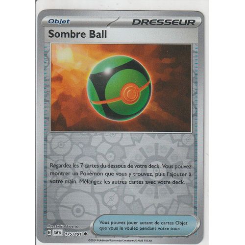 Carte Pokémon - Sombre Ball - 175/191 - Reverse - Ev8 Etincelles Déferlantes