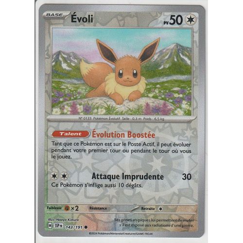 Carte Pokémon - Evoli - 143/191 - Reverse - Ev8 Etincelles Déferlantes