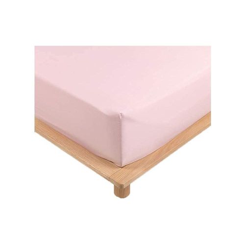 Drap Housse Percale - Bonnet 30 Cm - Plusieurs Tailles - Plusieurs Coloris - 180x200cm - Rose |Homeflair