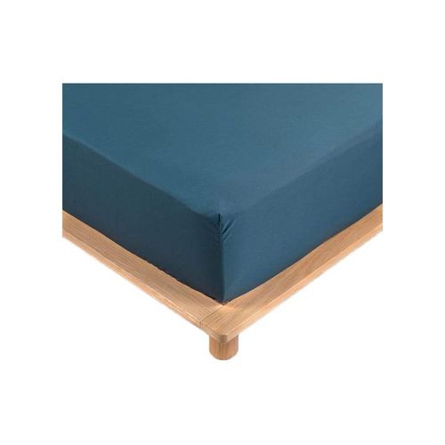 Drap Housse Percale - Bonnet 30 Cm - Plusieurs Tailles - Plusieurs Coloris - 160x200cm - Bleu |Homeflair