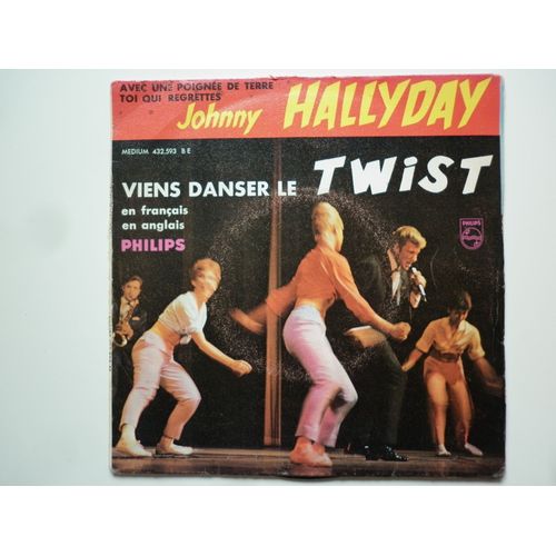 Johnny Hallyday 45tours Ep Vinyle Viens Danser Le Twist Papier Imp S.P.P. Paris