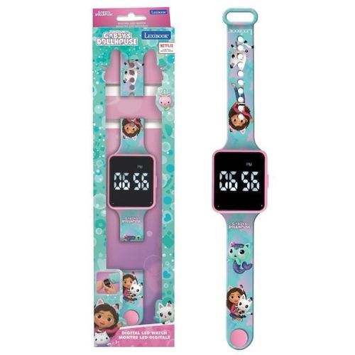 Lexibook - Gabby Et La Maison Magique - Montre Led Connect¿E - Bracelet Ajustable