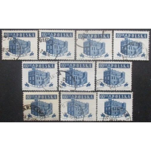 Pologne N°925 X 10 Oblitéré