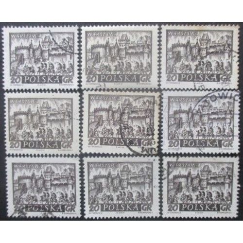 Pologne N°1054 X 9 Oblitéré