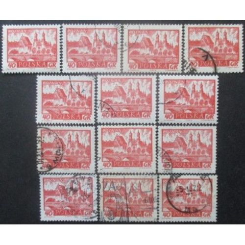 Pologne N°1055 X 13 Oblitéré