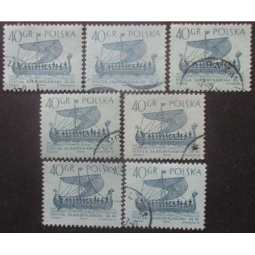 Pologne N°1245 X 7 Oblitéré