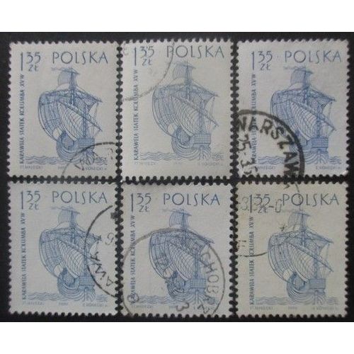 Pologne N°1249 X 6 Oblitéré