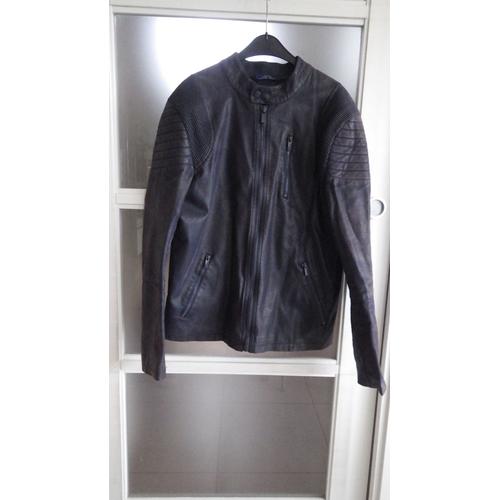 Blouson En Simili Cuir Zara Man Xl