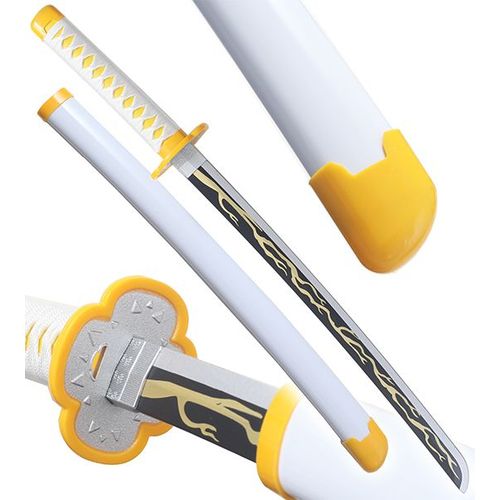 Demon Slayer Katana Zenitsu Agatsuma Epee En Bois Kimetsu No Yaiba Sabre - 80cm