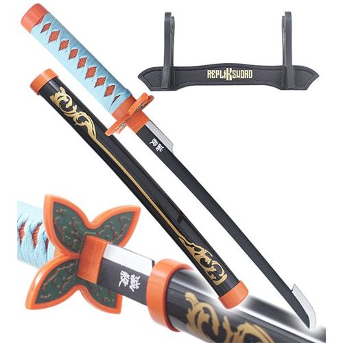 Demon Slayer Mini Katana Shinobu Kocho Epee En Bois Kimetsu No Yaiba Sabre Black Edition - 45cm