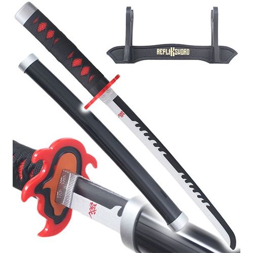 Demon Slayer Mini Katana Tanjiro Kamado V2 Epee En Bois Kimetsu No Yaiba Sabre - 45cm